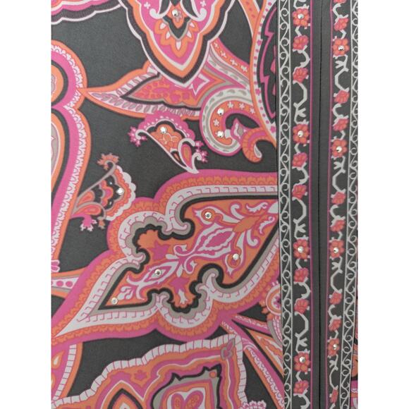 INC Fairy‎ Wimsy Pink Paisley Rhinestone Asymmetric Coquette Midi Skirt Size M - Picture 3 of 8